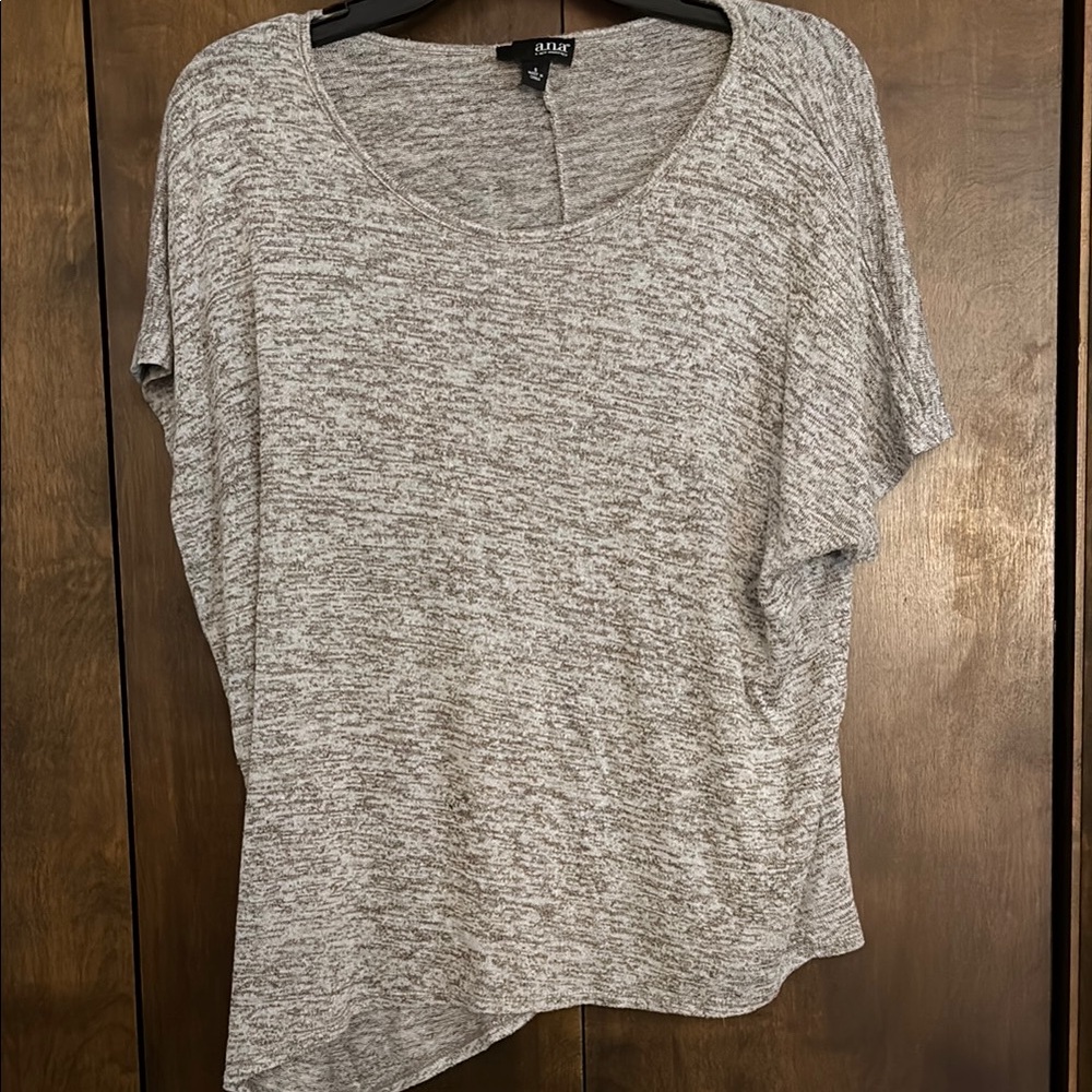 a.n.a Asymmetrical Gray Dolman Sleeve Tee